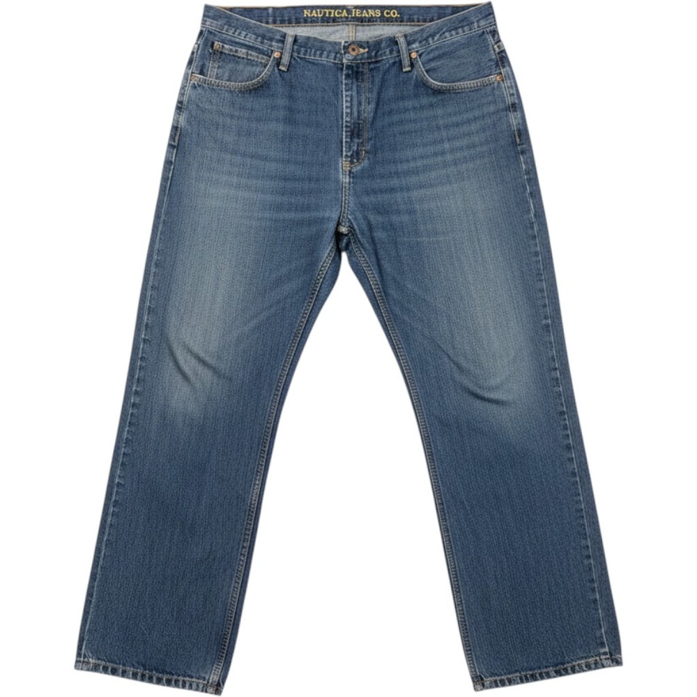 Nautica Jeans Co. Jeans Mens 38x32 Blue Straight Leg Denim Casual Classic
